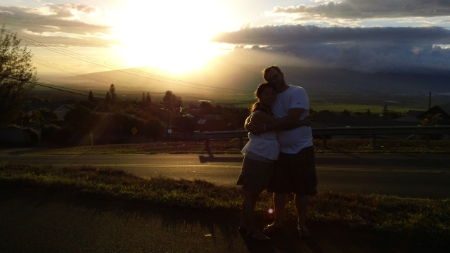 Rob and Annie in the Pukalani Sunset